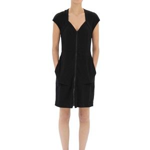 Prairie Underground Go Ask Alice Dress Zip Front Sweetheart Neck Pockets Large